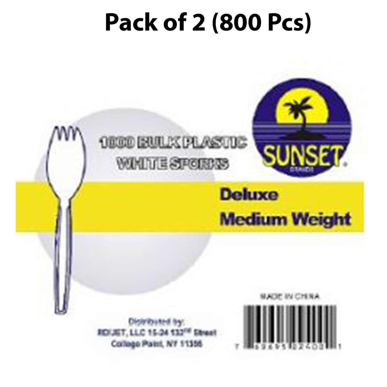 White Medium Weight Spork - 1000 Ct | Dining Ritual with Our Spork | RAHEEV®